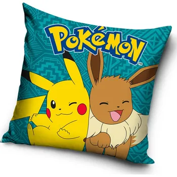 Polštář Carbotex Dětský polštářek Pokémon Pikachu a Eevee