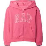Dívčí mikina s logem GAP V-FRCH LOGO XS Růžová, Bílá