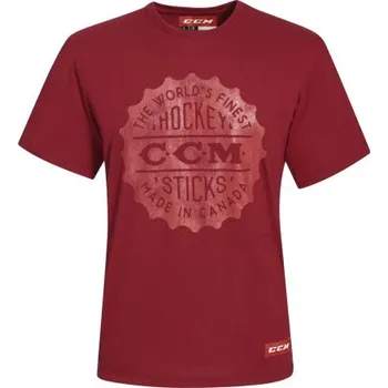 Pánské tričko CCM Triko CCM Heritage Bottle Cap SR, Barva RED, Velikost S 446358