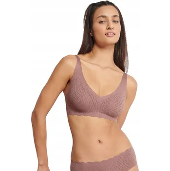 Podprsenka Bezešvá podprsenka BEZ KOSTIC Sloggi ZERO Feel Bliss Soft Bra hnědá L