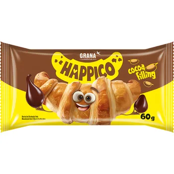 Trvanlivě pečivo Grana Natura Happico Croissant kakao 60g
