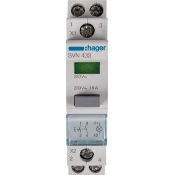 vypínač Hager Tlačítkový spínač 2NO LED zelený 230V 16A IP20 1-modulový