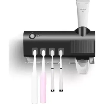 Náhradní hlavice k elektrickému kartáčku Zaparkorun Solární nástěnný sterilizátor zubních kartáčků - černá