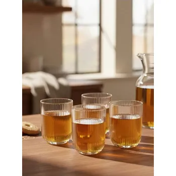 Sklenice Sinsay - Rýhované sklenice 4 ks - bílá - 431ES-00X - 431ES-00X-ONE-2