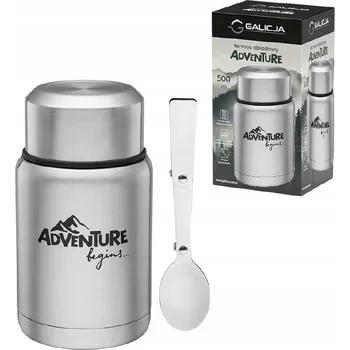 Termoska JÍDLONOSIČ TERMOSKA NA JÍDLO POLÉVKU S LŽIČKOU OUTDOOR GALICJA ADVENTURE 500ML