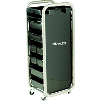 Kadeřnické křeslo label.m Kadeřnický vozík černý + DOPRAVA ZDARMA