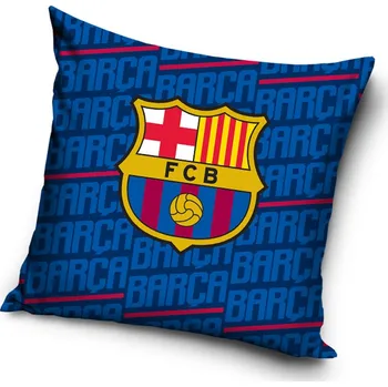 Polštář Fotbalový polštářek FC Barcelona Letters