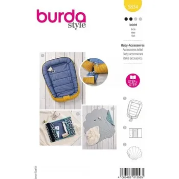 Volný čas Střih Burda číslo 5834 hnízdečko pro miminko, deka a kapsář -
