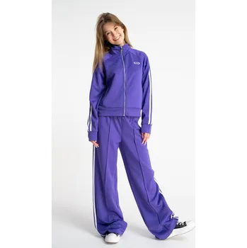 Reporter Young | Dívčí fialové tepláky s lampasy - Barva FIALOVÁ, Velikost 164 261-0117G-08-670-1