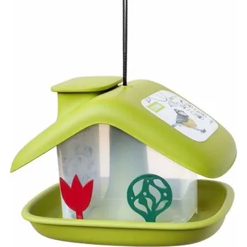 Pro ptáka Krmítko venkovní domek plast zelená