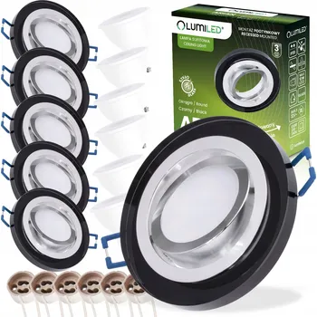 6x Podhledové svítidlo 6W Halogenové Stropní Svítidlo Otočné LED Žárovka GU10