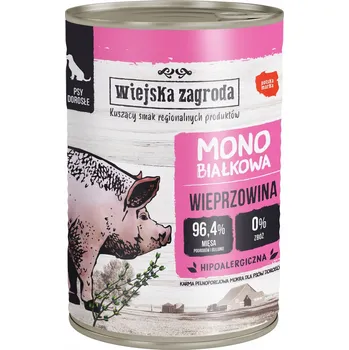 Krmivo pro psa Wiejska Zagroda krmivo mokré krmivo s vepřovým masem 0,4 kg