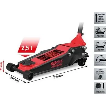 Autodoplněk Pojízdný zvedák KS TOOLS 160.1015