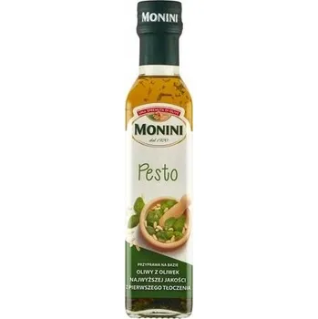 Rostlinný olej Monini ochucený olivový olej Extra Vergine bazalka 250 ml