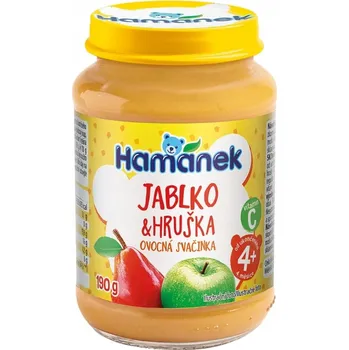 Hamánek Hruška a jablko ovocná svačinka 4m+ (190 g)