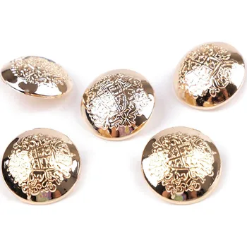 Knoflík Kovový knoflík velikost 28", 32", 36", velké, 2 (36") zlatá