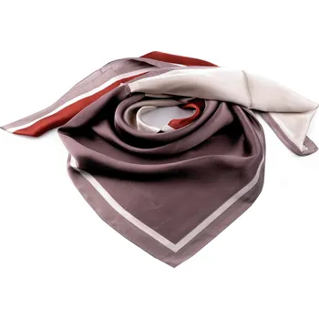 Šátek Saténový šátek 90x90 cm, střední, 2 béžová tmavá