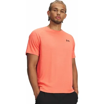 Pánská móda Under Armour Tech Textured SS tréninkové tričko - 0 - červená - M
