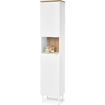 Koupelnový nábytek 725425 - Tchibo - Vysoká koupelnová skříňka »Sonari« s dvířky - barva: bílá