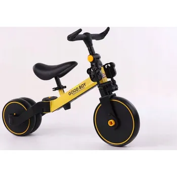 Pedál na kolo Tříkolka s pedály a tříkolkou 3v1 žlutá, vysoká kvalita provedení