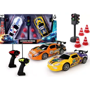 Sada 2 RC autíček se světelným indikátorem