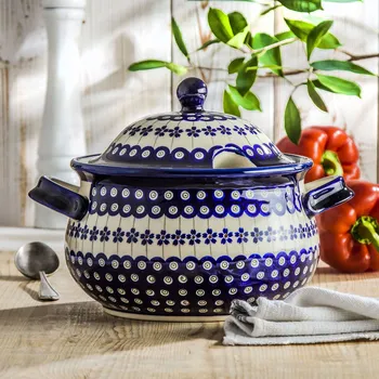 Polévková mísa Váza na polévku Keramika Bolesławiec 3 l - dek. 166A (druhý druh)