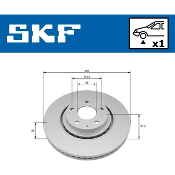 Brzdový kotouč Brzdový kotouč SKF VKBD 81406 V1