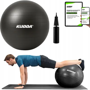 Gymnastický míč Gymnastický míč KUDDA černý PVC 65 cm s pumpičkou