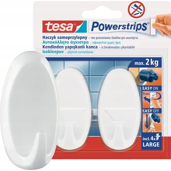 Věšák Oválný Háček Tesa Powerstrips, velký