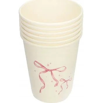 Jednorázové nádobí Papírové KELÍMKY 200 ML MAŠLIČKA 6 ks