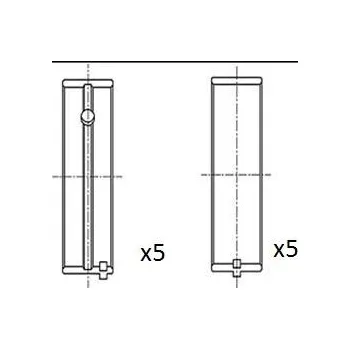 Kliková hřídel Hlavní ložiska klikového hřídele FAI AutoParts BM1069-STD