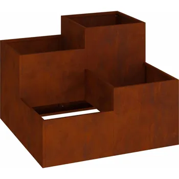 Truhlík vidaXL Zahradní pěstebník Rezavá 100 x 100 x 60 cm [865868]