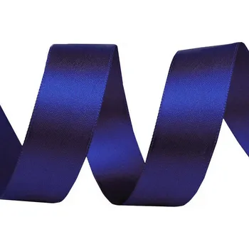 Stuha Atlasová stuha oboulící svazky po 5 m šíře 24 mm, malé, 415 modrá sytá