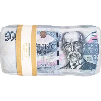 Dekorativní polštářek 3D polštář - Milion v bankovkách