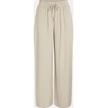 Dámské kalhoty Vila Dámské Látkové Kalhoty Vila-14079560 Vipricil Feather Gray Béžová