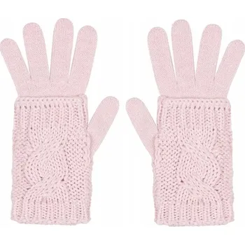 Rukavice Dámské rukavice Ander pětiprsté zimní dvojité s vlnou WOOLY PINK