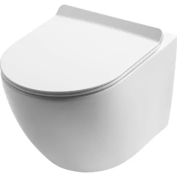 SLOVARM Závěsné WC Rimless W YJ-2381A včetně sedátka, bílá (672402)