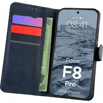 Pouzdro na mobilní telefon Flipové pouzdro Bizon pro POCO F8 Pro, modré
