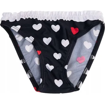 Dámské plavky Černé plavkové kalhotky se srdíčka, vel. 92/98