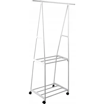 Věšák Stojanový věšák nerezová ocel Zenetar bílý