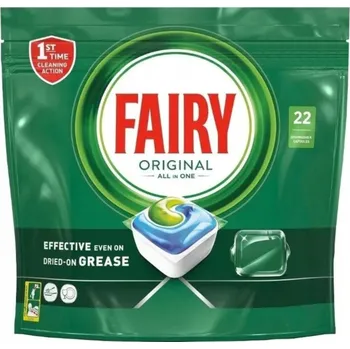Přípravek do myčky Kapsle do myčky nádobí All in One (vše v jednom) Fairy 22 ks