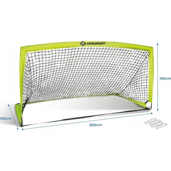 Fotbalová branka BRANKA NA FOTBAL XL VELKÁ ZAHRADNÍ TRÉNINKOVÁ OCELOVÁ 200x100 CM