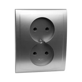 Elektrická zásuvka Elektrická Zásuvka nástěnná Polmark šedá