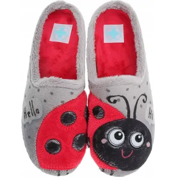 Dámské pantofle Dámské domácí pantofle Medi Line 1121-024 grey-red 38