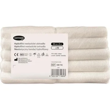 Obinadlo hydrofilní 10 cm × 5m nesterilní, pletené (baleno po 10 ks)