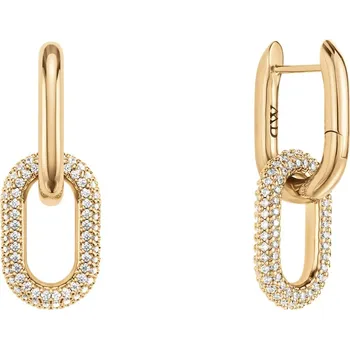 Náušnice Luxusní pozlacené náušnice 2v1 Crystal Link DW00400594 Daniel Wellington