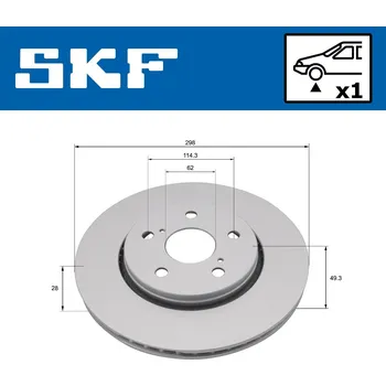 Brzdový kotouč Brzdový kotouč SKF VKBD 81391 V1