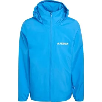 Pánská větrovka Pánská bunda adidas MULTI TERREX ESSENTIALS 2L R JACKET L Tyrkysová, Bílá