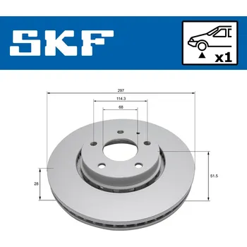 Brzdový kotouč Brzdový kotouč SKF VKBD 81352 V1