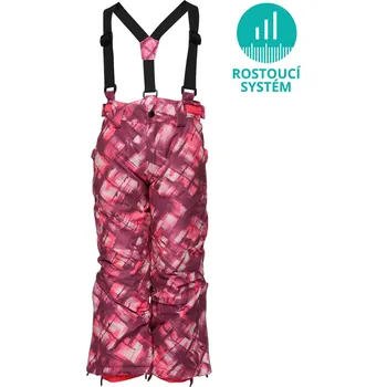 Snowboardové kalhoty Dětské lyžařské kalhoty LOAP CUBOR pink 146-152